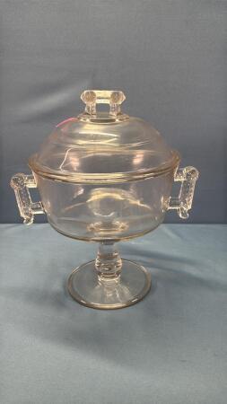 Double Handeled Compote with Lid