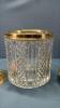 Ornate Glass Ice Bucket w/Footed Underplate & Lid - 5