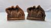 Pair of Metal Saddle Horse 5in Wide Book Ends - 3