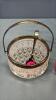 Glass & Silver Plate Jam Dish & Pink Shaker - 2