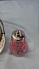 Glass & Silver Plate Jam Dish & Pink Shaker - 5