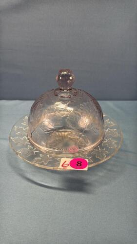 Maple Leaf Patterned Butter Dish