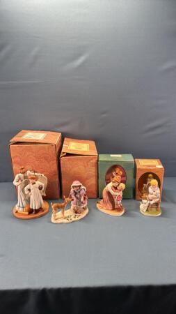 (4) Treasured Memories Figurines