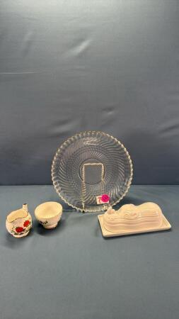 10in Glass Platter Lot
