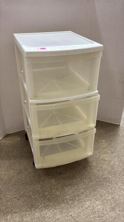 3 Drawer Plastic Storage Unit