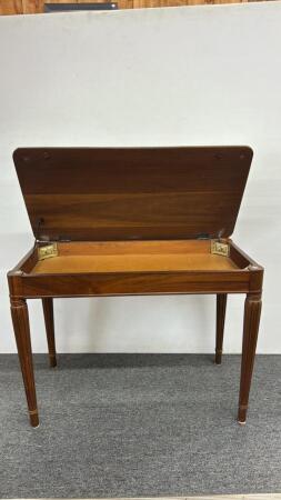 Walnut Piano Stool with Storage under lid