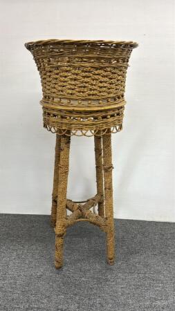 Round Wicker Fernery