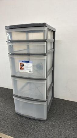 5 Drawer Plastic Storage Unit