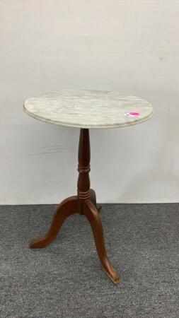 Marble Top Pedestal Table