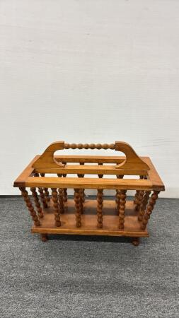 Wooden Magazine Rack