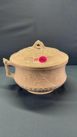White Chamber Pot with Lid