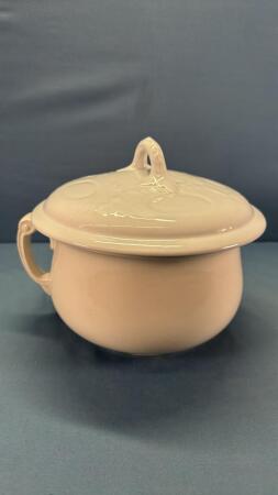 Ironstone Chamber Pot with Lid