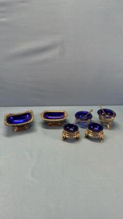 (6) Assorted Cobalt Blue Salt Cells