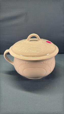Ironstone Chamber Pot with Lid