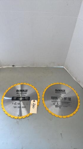 2- 12in DeWalt Mitre Saw Blades