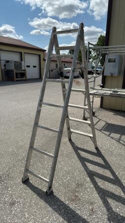 Aluminum Sliding, Stair Step Ladder