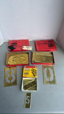Brass Number Stencil Lot