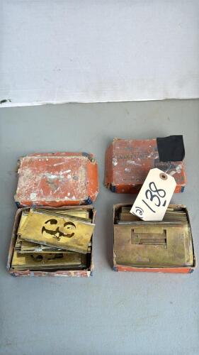 2 Boxes Brass Stencils