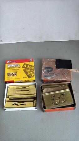 2 Boxes of Brass Stencils