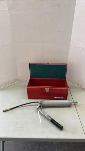 Mastercraft Metal Tool Box and Grease Gun