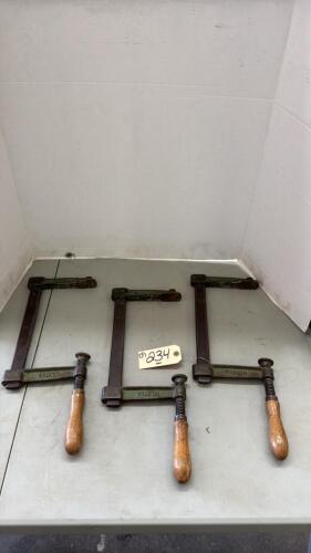 3- 10in Sliding Bar Clamps