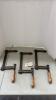 3- 10in Sliding Bar Clamps