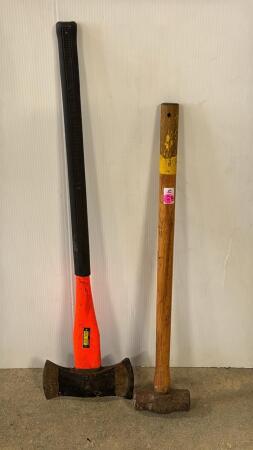 Sledge Hammer & Double-Bit 37in Tall Axe