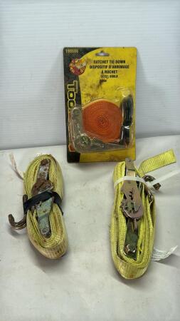 (3) 1in Ratchet Straps