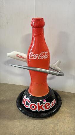 Blow Up Coca Cola Pop Bottle with Airplane