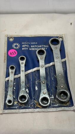 (4) Piece Ratcheting SAE Box Wrench Set