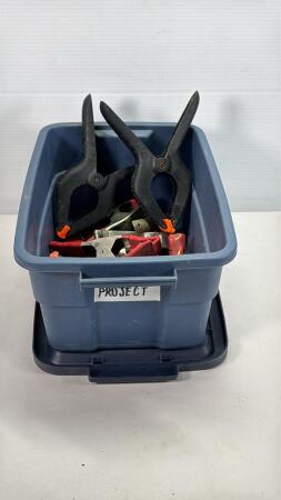 Quantity of Mixed Squeeze Clamps in Tote