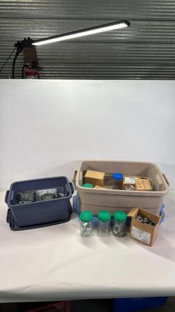 Electrical Parts Lot with Plastic Totes