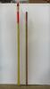 Broom Handle & (3) 60in Laneway Markers