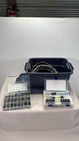 Assorted Lot with Plastic Tote & Lid