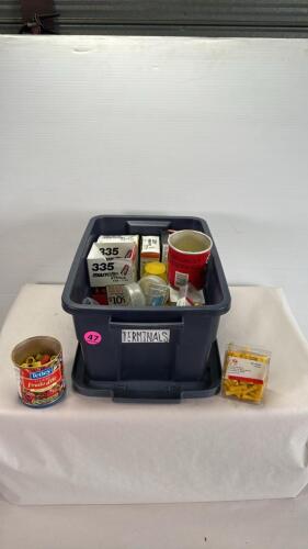 Electrical Lot in Plastic Tote w/lid