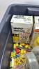 Electrical Lot in Plastic Tote w/lid - 8