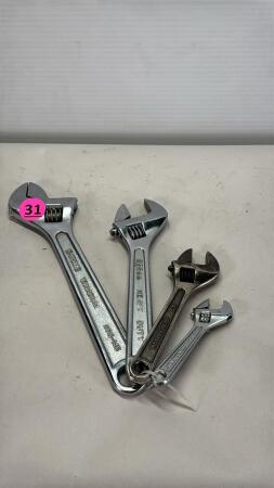 (4) Adjustable Wrenches