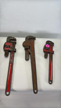 Steel Pipe Wrench Lot