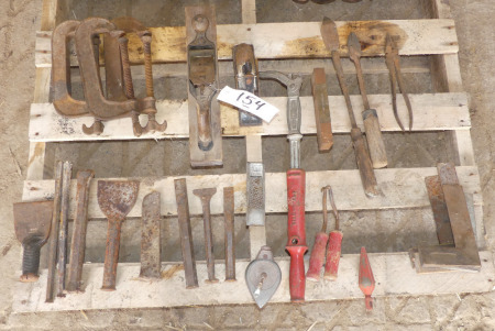 Clamps, Chisels, Nail Puller, Planes, Squares,