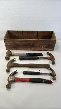 (3) Claw Hammers and (1) Ball Peen Hammer