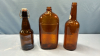 3 Amber Bottles - 3