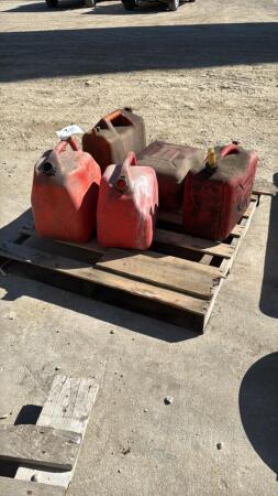 LOT OF 5 POLY FUEL CANS