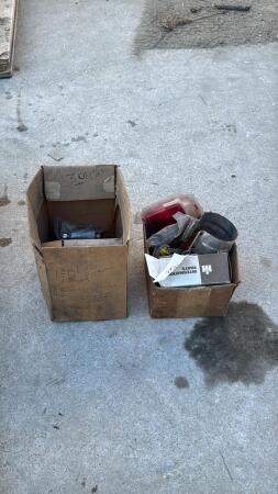 2 BOXES OF TRUCK LIGHTS AND PARTS