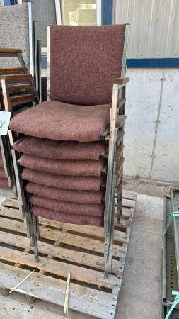 7 STACKING OFFICE CHAIRS