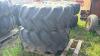 PAIR OF GOODYEAR 480/70R24 TIRES ON RIMS - 2
