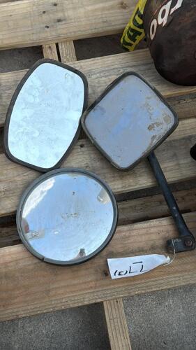 LOT OF 3 USED COMBINE MIRRORS