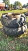 PAIR OF ARMSTRONG 16.9-28 T-RAIL DUALS ON RIMS