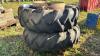 PAIR OF ARMSTRONG 16.9-28 T-RAIL DUALS ON RIMS - 2