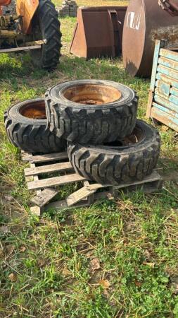 LOT OF 3-GALAXY 10-16.5 SKIDSTEER TIRES