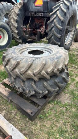 PAIR OF CONTINENTAL 12.4-24 TIRES ON RIMS